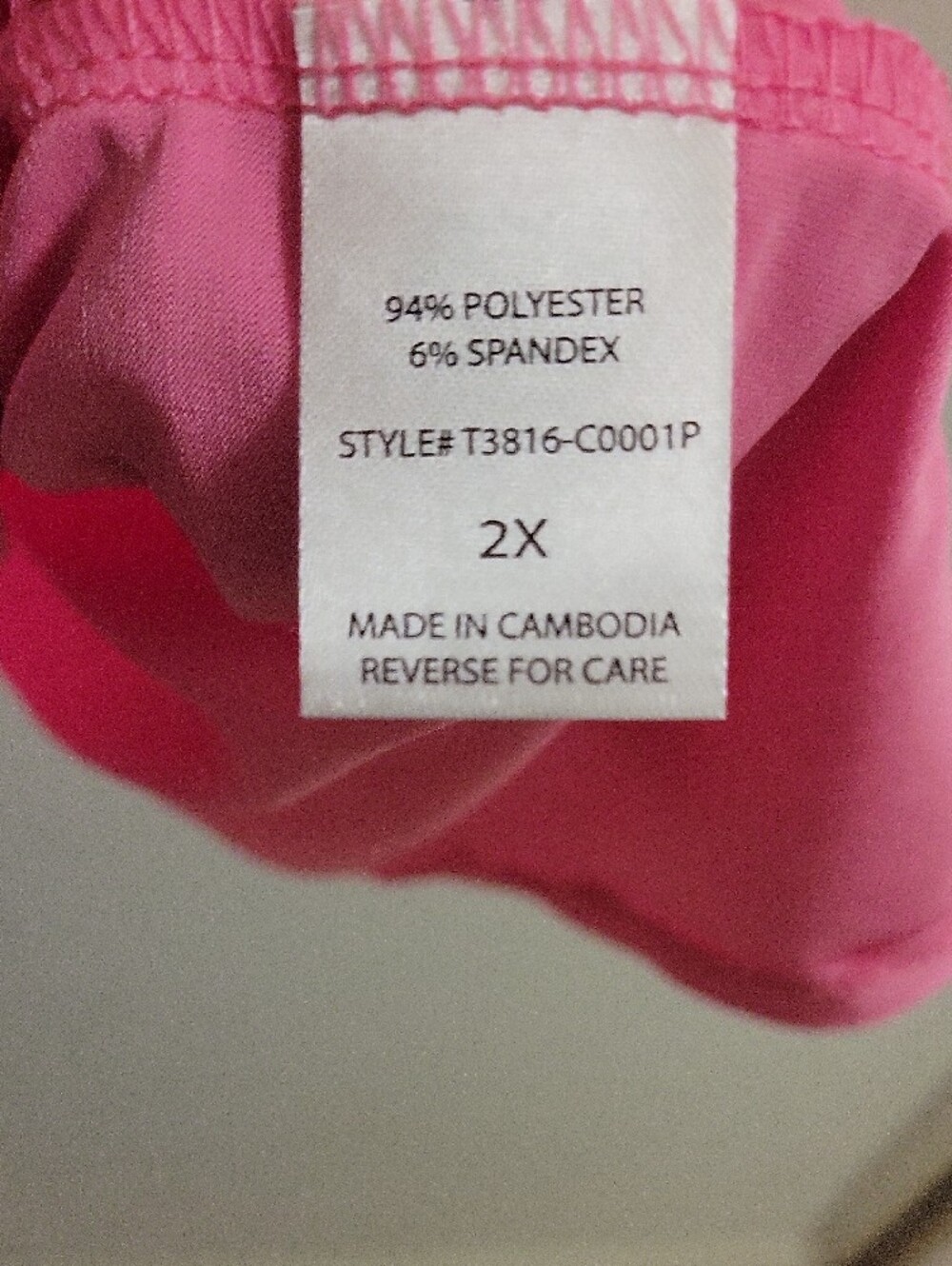 Dear Scarlett Bright Pink V-Neck Babydoll Cap Sleep Top Size 2x - Picture 4 of 5
